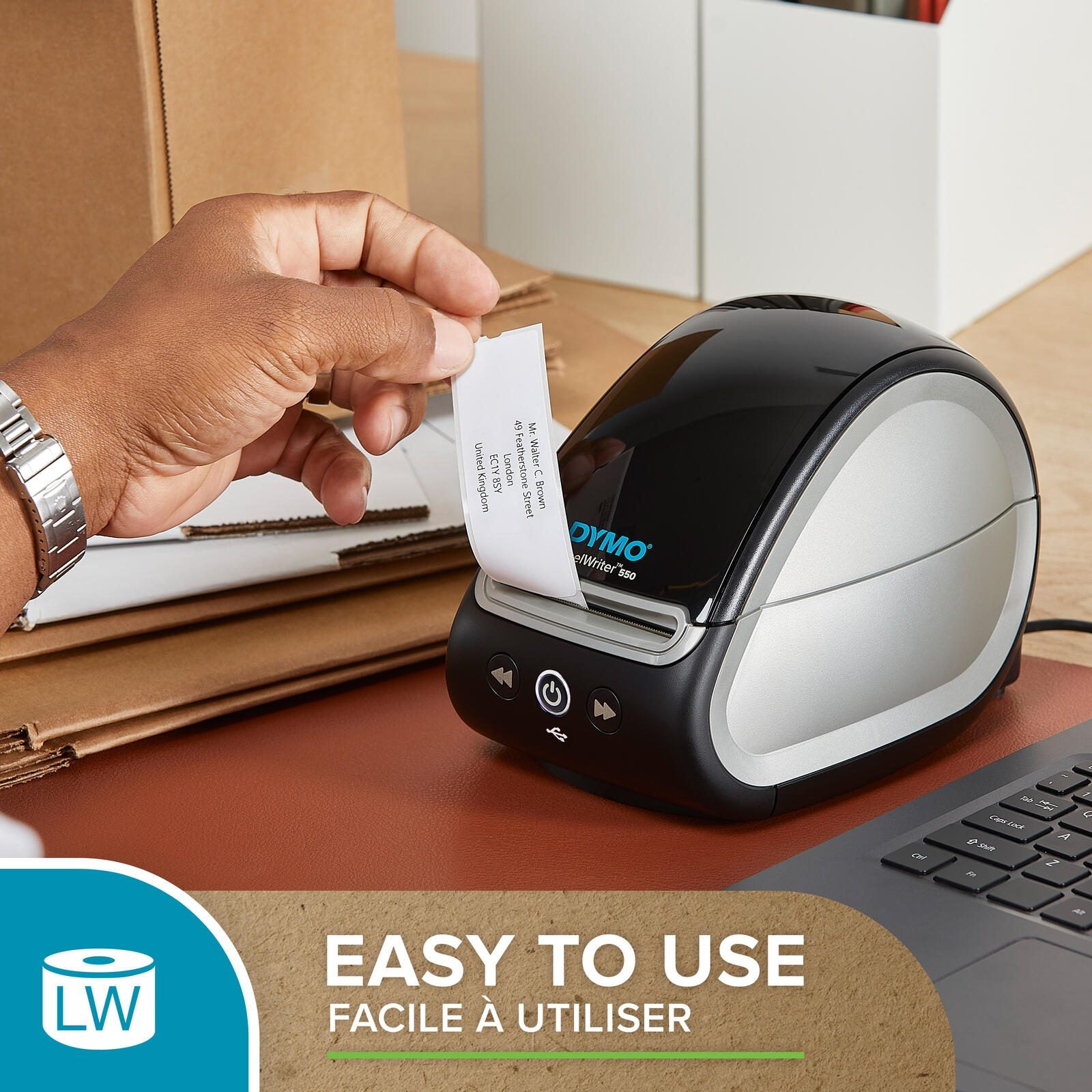 DYMO® Original Etikett für LabelWriter™, Ordner breit - weiss - permanent haftend, 1 x 110 Etiketten