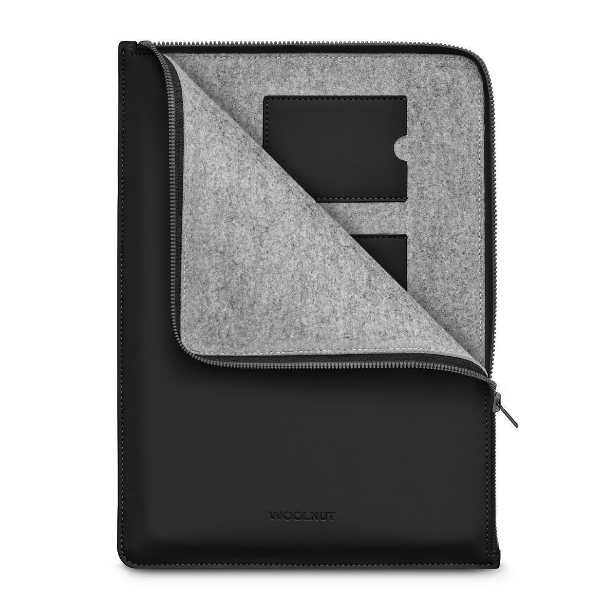 B-WARE Woolnut beschichtetes Folio für MacBook Pro 14', schwarz