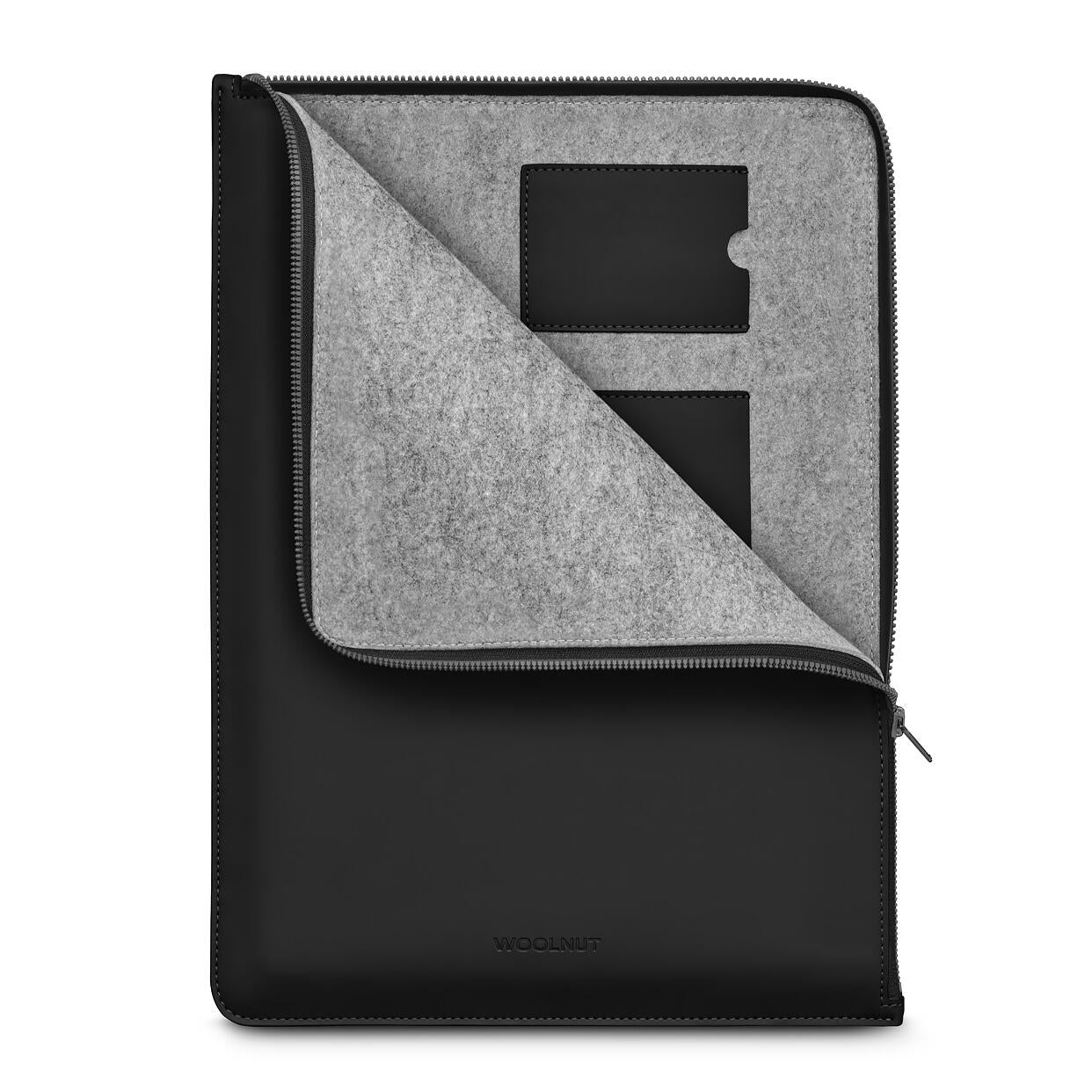 B-WARE Woolnut beschichtetes Folio für MacBook Pro 16', schwarz