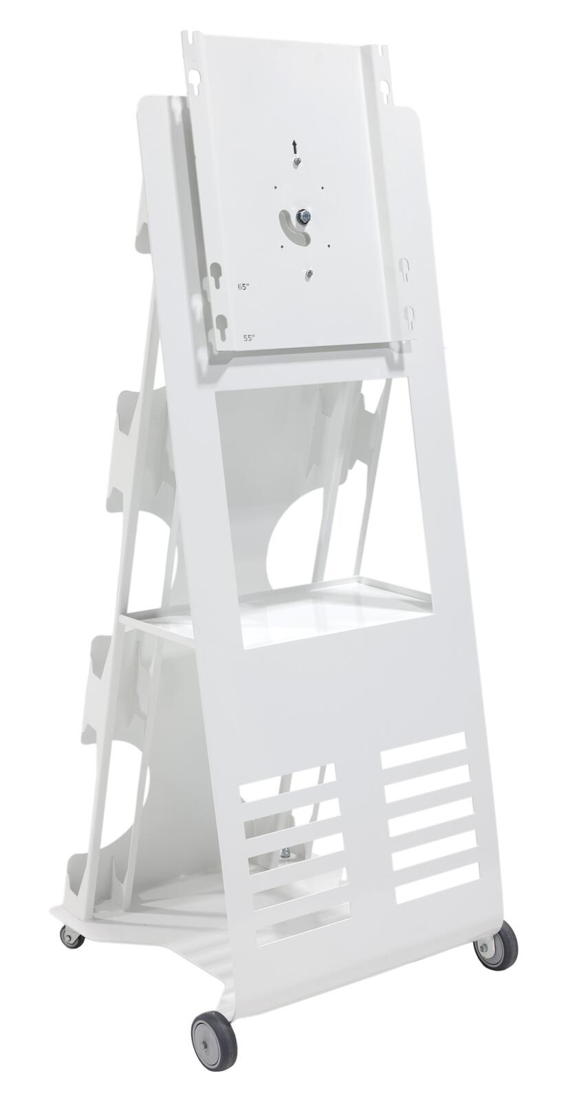 PeTa Meetingpoint für Flip Display rotierbarer Rollwagen