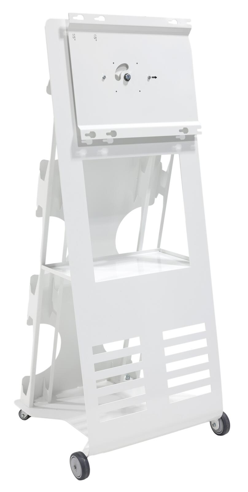 PeTa Meetingpoint für Flip Display rotierbarer Rollwagen