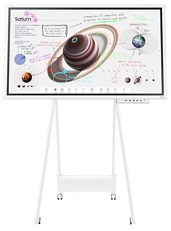 Samsung Flip Pro WM55B Flipchart 138,7 cm 55 Zoll inkl. STN-WM55R rotierbarer Rollenwagen & Tray CY-TF65BBC Anschlussbox