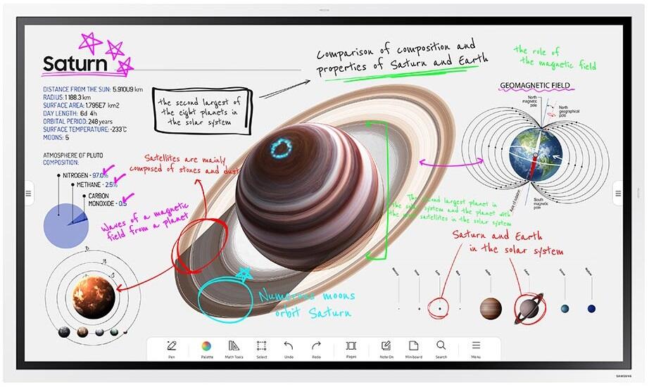 Samsung Flip Pro WM55B Flipchart 138,7 cm 55 Zoll inkl. Samsung Flip Pro Tray CY-TF65BBC & Neomounts FL50S-825WH1 MOVE U