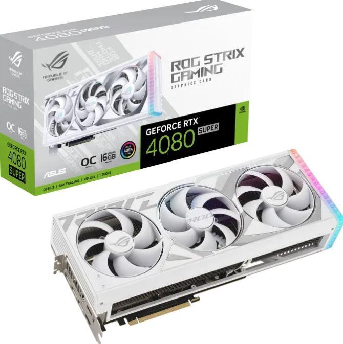 ASUS ROG Strix GeForce RTX 4080 SUPER White OC,16GB GDDR6X, 2x HDMI, 3x DP